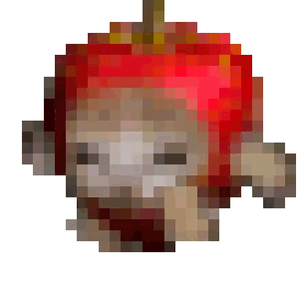 Pixel Art Monkey With Red Hat Sticker