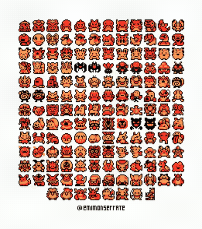 Pixel Art Monster Group GIF