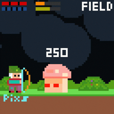 Pixel Art Mushroom House 250 GIF