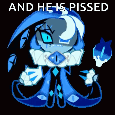 Pixel Art Of Cartoon Character With Words And He Is Pissed GIF