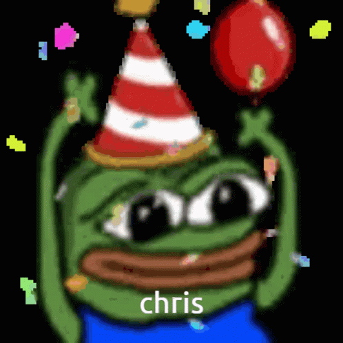 Pixel Art Of Frog Wearing Party Hat GIF