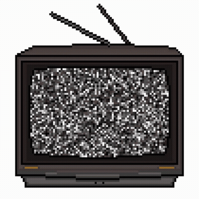 Pixel Art Old Television With Static GIF