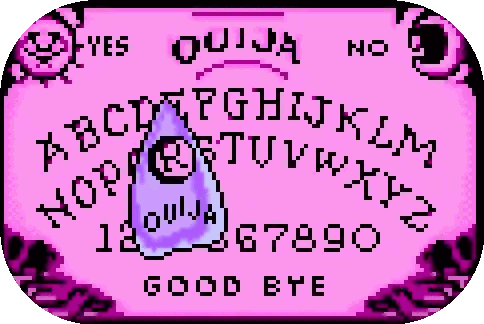 Pixel Art Ouija Board Goodbye Sticker