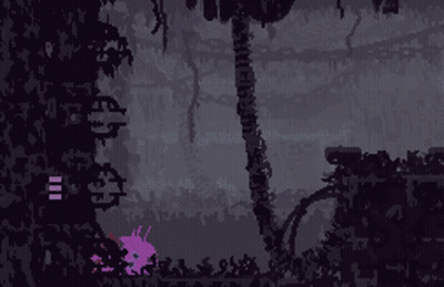 Pixel Art Painting Purple Background Lines GIF