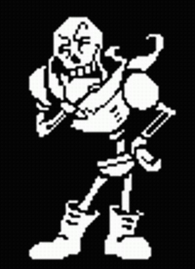 Pixel Art Papyrus From Undertale GIF