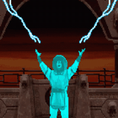 Pixel Art Person Arms Up GIF