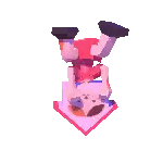 Pixel Art Person Doing Handstand Sticker