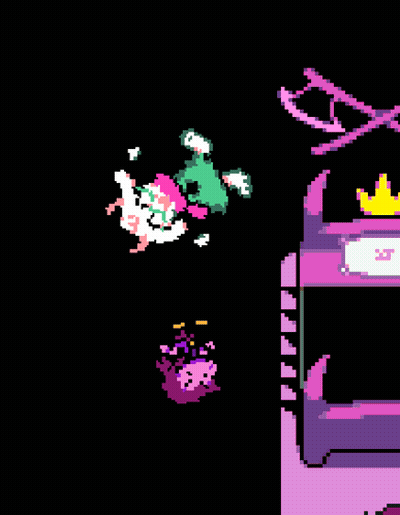 Pixel Art Person Falling From Tower GIF