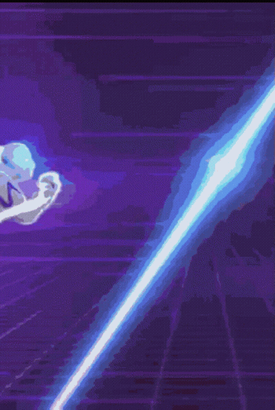 Pixel Art Person Flying Through Air GIF