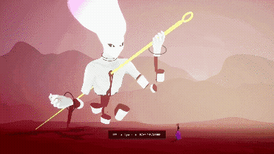 Pixel Art Person Holding Cane With Number 111 GIF