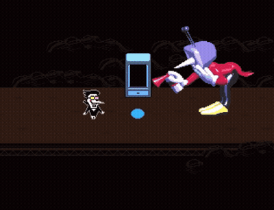 Pixel Art Person Holding Gun GIF