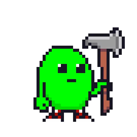 Pixel Art Person Holding It Sticker