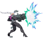 Pixel Art Person Holding Large Gun Sticker