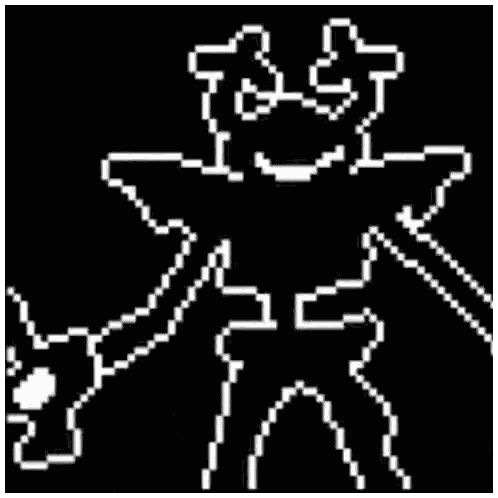 Pixel Art Person Holding Sword Sticker