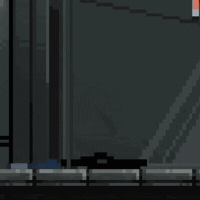 Pixel Art Person Holding Sword In Dark Room GIF