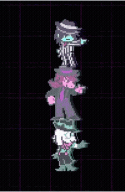 Pixel Art Person In Dark Room With Grid Background GIF