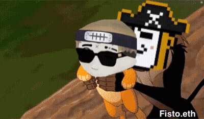 Pixel Art Person In Pirate Hat GIF