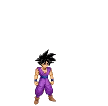 Pixel Art Person In Purple Outfit And Yellow Hair Sticker