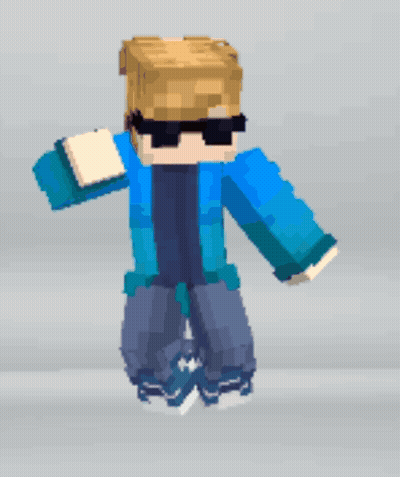 Pixel Art Person In Sunglasses And Blue Jacket GIF