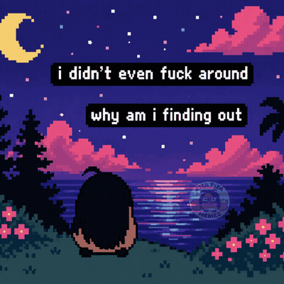 Pixel Art Person Looking At Ocean I Didnt Even Fuck Around GIF