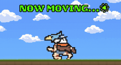 Pixel Art Person Moving Below GIF