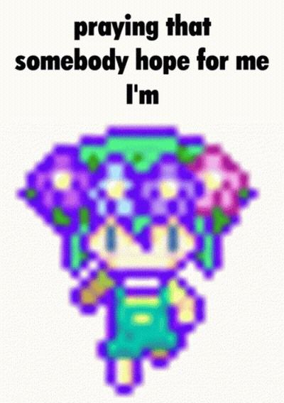 Pixel Art Person Praying Somebody Hope For Me GIF