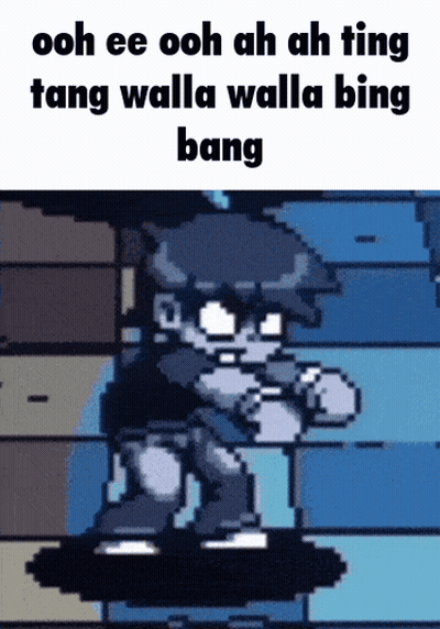 Pixel Art Person Riding Skateboard Ooh Ee GIF