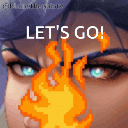 Pixel Art Person Saying Lets Go GIF