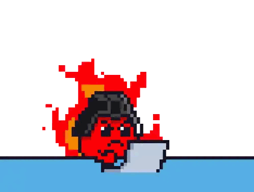 Pixel Art Person Sitting At Table Sticker