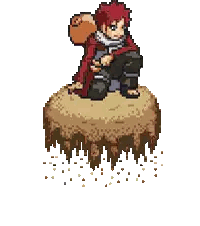 Pixel Art Person Sitting On Rock With Bag Sticker
