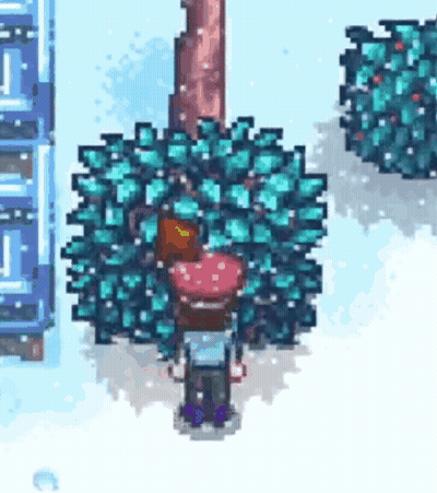 Pixel Art Person Standing In Front Of Tree GIF