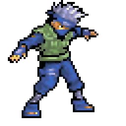 Pixel Art Person Surrounded By Blue Circle Sticker