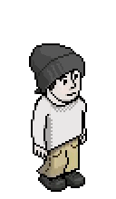 Pixel Art Person Wearing Black Hat Sticker