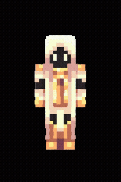 Pixel Art Person With Hood And Blue Eye GIF