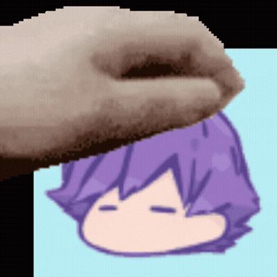 Pixel Art Person With Purple Hair GIF