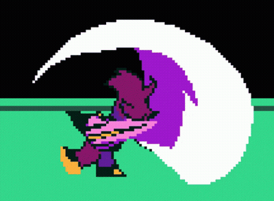 Pixel Art Person With Purple Hair And White Smoke GIF