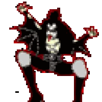 Pixel Art Person With Red Cape Sticker