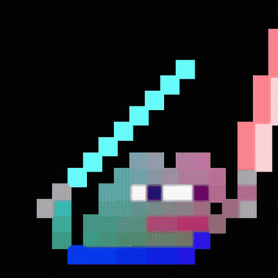 Pixel Art Person With Sword GIF