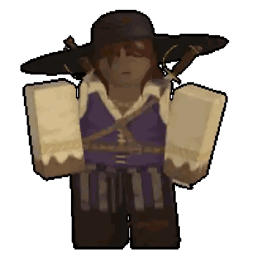 Pixel Art Pirate With Sword And Hat Sticker