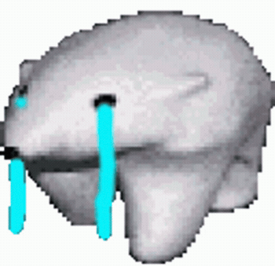 Pixel Art Polar Bear Crying Blue Tears