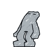 Pixel Art Polar Bear Statue Sticker