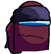 Pixel Art Purple Among Us With Bandana Sticker
