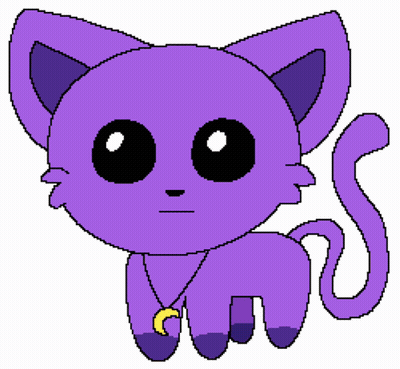 Pixel Art Purple Cat With Sprinkles