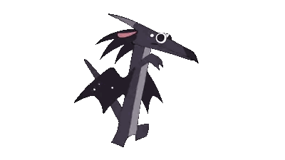 Pixel Art Purple Dragon With Wings Sticker
