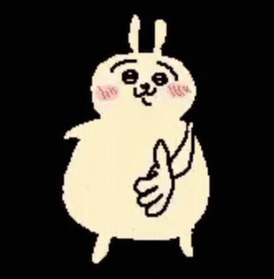 Pixel Art Rabbit Giving Thumbs Up GIF