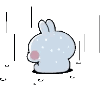 Pixel Art Rabbit Sitting In Hole Sticker