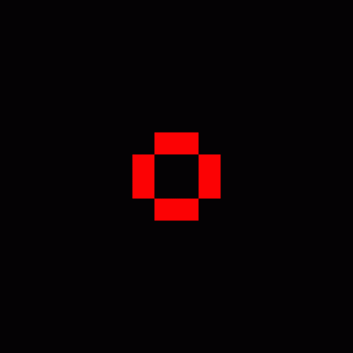 Pixel Art Rainbow Square With Circle GIF