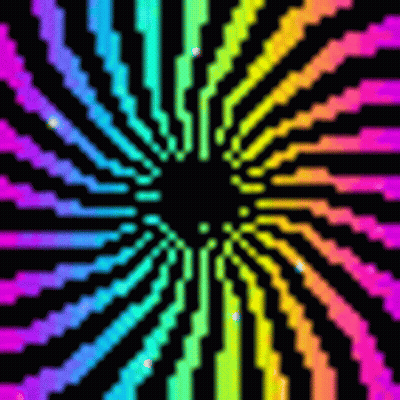 Pixel Art Rainbow Swirl Optical Illusion GIF