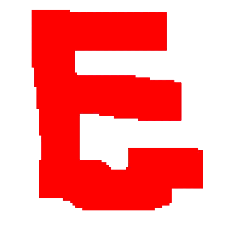 Pixel Art Red And White Number 1 Sticker