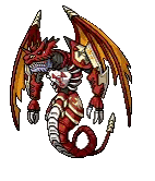 Pixel Art Red Dragon Sticker